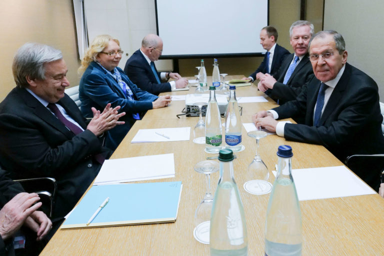 Antonio Guterres meets with Sergei Lavrov